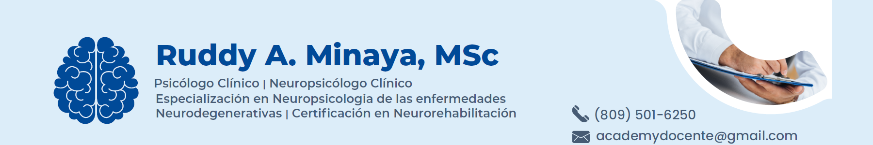 Ruddy A. Minaya, MSc - Psicólogo Clínico y Neuropsicólogo Clínico